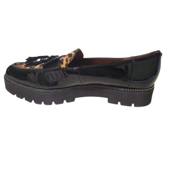 Platform Loafer Leopard Calf hair Patent Leather BRODY 8.5 - Picture 9 of 16